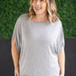 Darcy Dolman Top - Light Grey