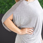 Darcy Dolman Top - Light Grey