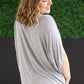 Darcy Dolman Top - Light Grey