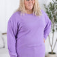 Corrine Ribbed Pullover Top - Purple