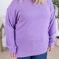 Corrine Ribbed Pullover Top - Purple