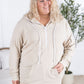 Pixie Pocket Halfzip Hoodie - Oatmeal