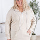 Pixie Pocket Halfzip Hoodie - Oatmeal