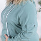 Pixie Pocket Halfzip Hoodie - Sage