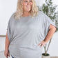 Darcy Dolman Top - Light Grey