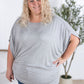 Darcy Dolman Top - Light Grey