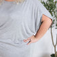 Darcy Dolman Top - Light Grey