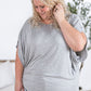 Darcy Dolman Top - Light Grey