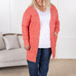 Madison Cozy Cardigan - Cherry Blush