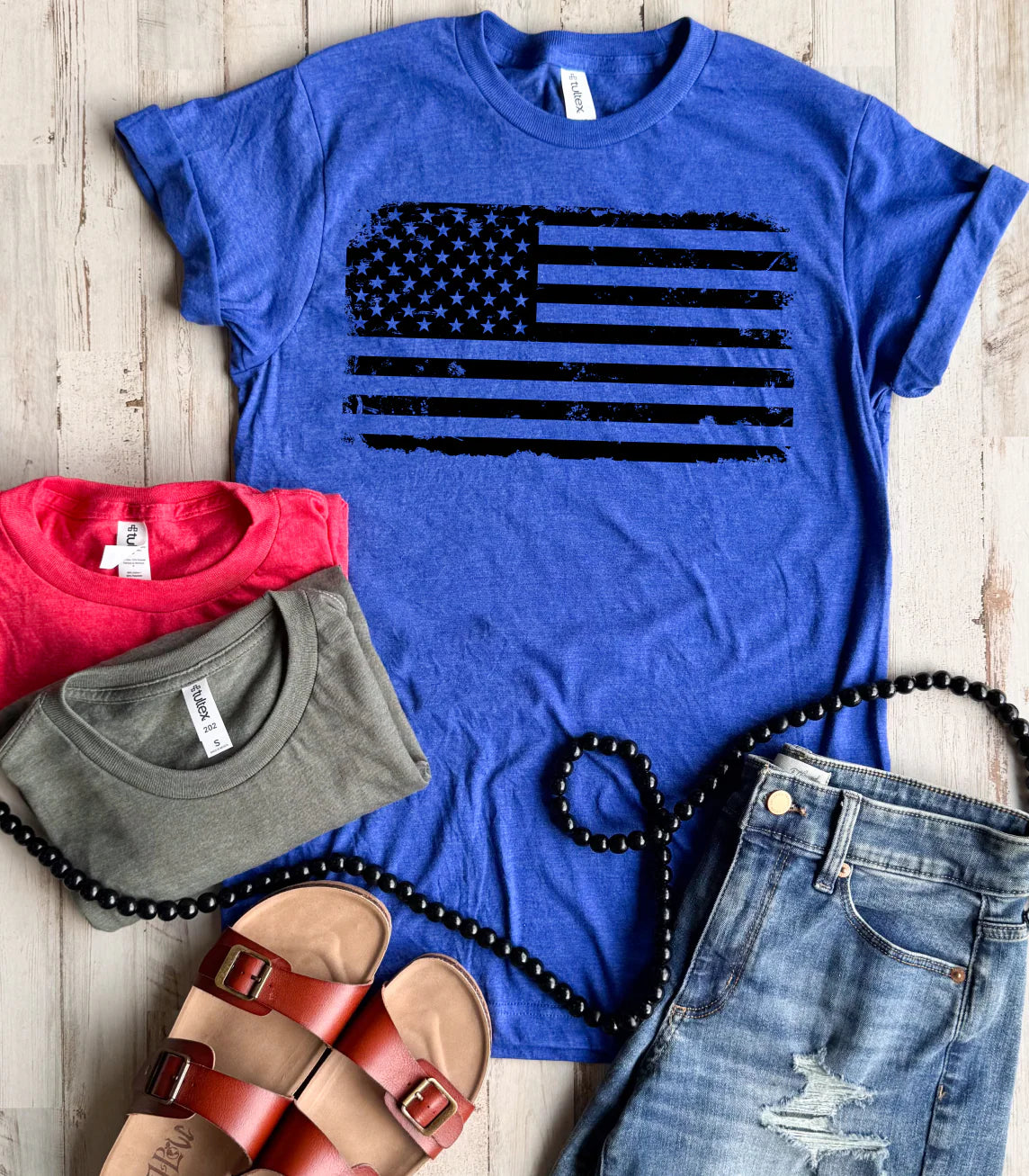 PREORDER: Distressed Flag Tee