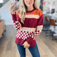 *free ship today* Autumn Check Sweater