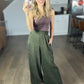 Harmony High Rise Wide Pants in Olive