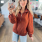 *free ship today* Deep Camel Quilted Pullover