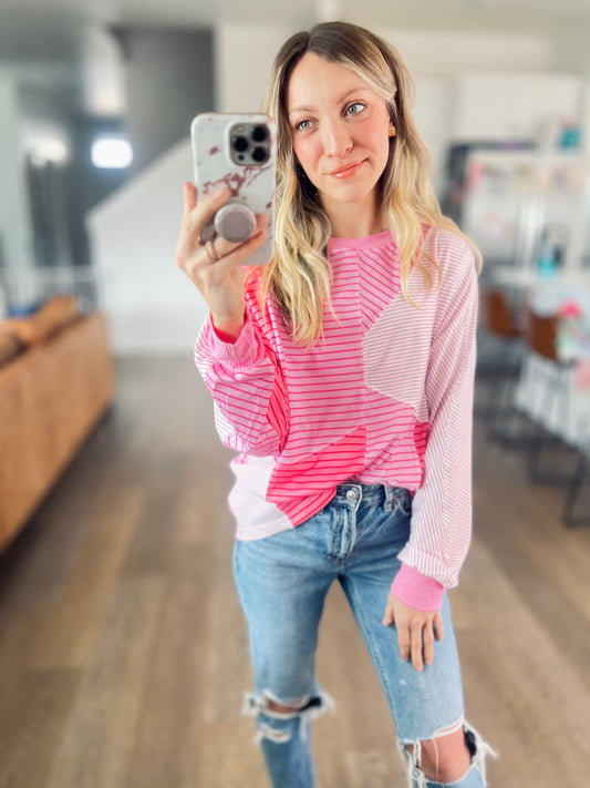 Pink N’ Stripes Top