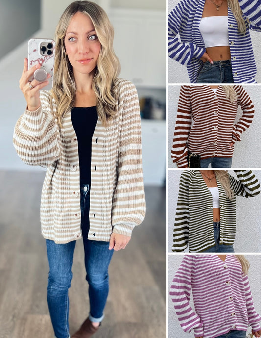 Kennedy Striped Cardigan