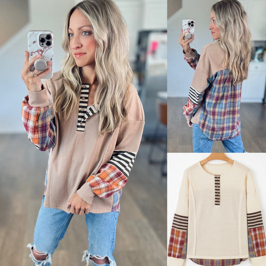 Mabel Plaid Henley
