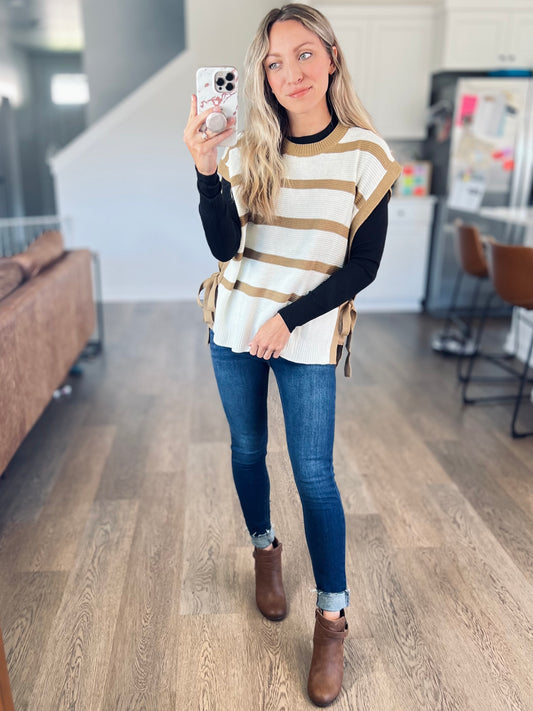 Charity Tie Sweater Knit Top