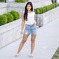 Marianne Destroyed Denim Shorts - Judy Blue