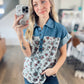 Kenna Chambray Floral Top