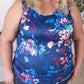 Luxe Crew Tank - Navy Floral Bliss