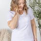 Sophie Pocket Tee - White