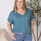 Sierra Pocket Top - Light Teal