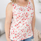 Luxe Crew Tank - Ivory Pink Floral