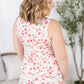 Luxe Crew Tank - Ivory Pink Floral