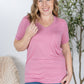 Sophie Pocket Tee - Rose