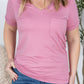 Sophie Pocket Tee - Rose
