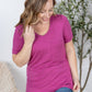 Sophie Pocket Tee - Magenta