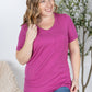 Sophie Pocket Tee - Magenta