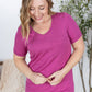 Sophie Pocket Tee - Magenta
