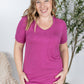 Sophie Pocket Tee - Magenta