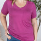 Sophie Pocket Tee - Magenta