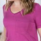 Sophie Pocket Tee - Magenta