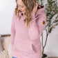 Tatum Textured Pullover Hoodie - Rose