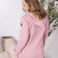 Tatum Textured Pullover Hoodie - Rose