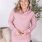 Tatum Textured Pullover Hoodie - Rose