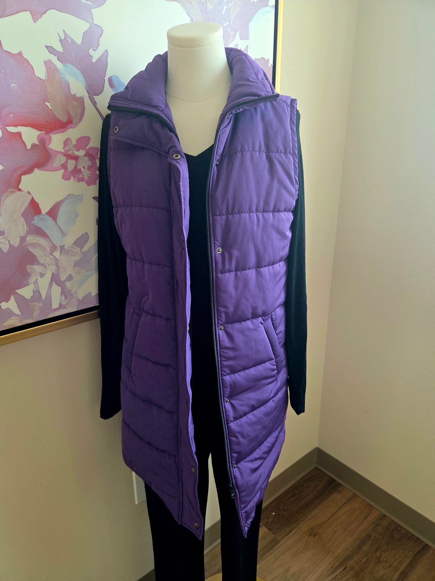 Harlow Long Vest - Purple