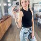 Built In Bra Seamless Crop Tank Top