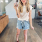 Kennedy Drawstring Denim Shorts