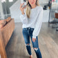 *free ship today* Mia Lace Detail Pullover