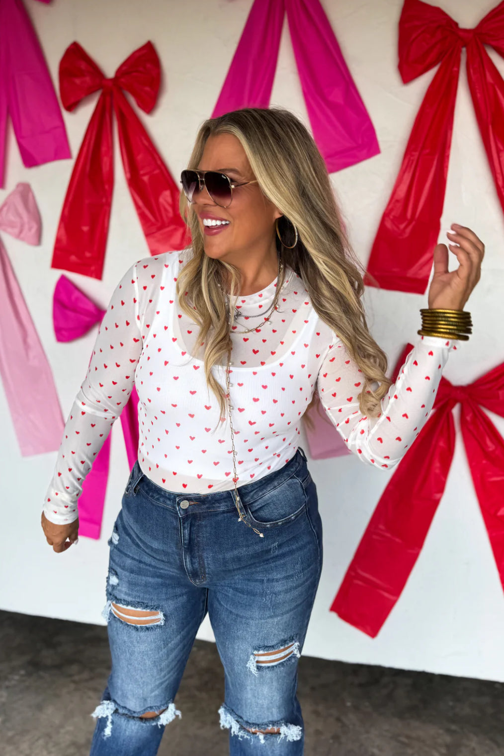 PREORDER: Valentine's Mesh Top // eta Jan