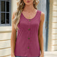 Kem Button Round Neck Tank