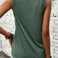 V-Neck Wide Strap Tank in Sage