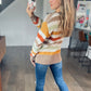 *free ship today* Falling Leaves Stripe Sweater