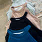 Skinny Rib Grecian Neck Built in Bra Tank
