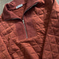 *free ship today* Deep Camel Quilted Pullover