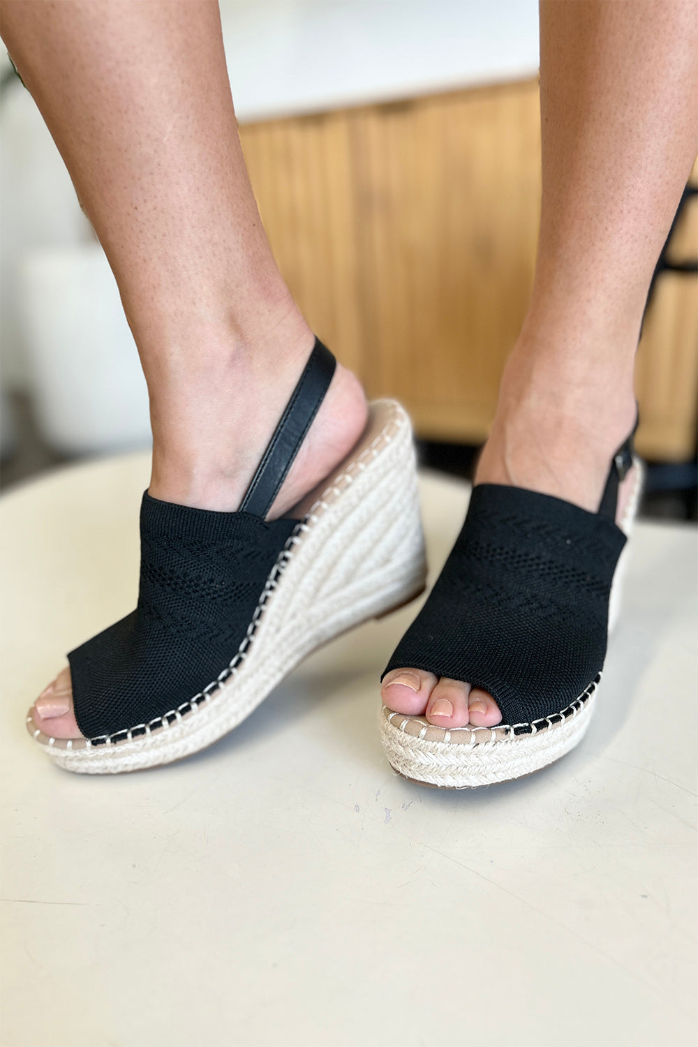 Rae Peep Toe Wedge Sandals